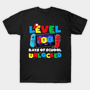 Controller Game s Level 100 Days Of School Unlocked Boys T-Shirt